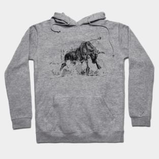 Charging Bull Art Hoodie